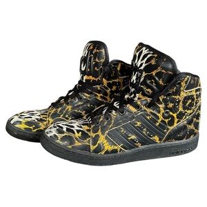 Jeremy Scott x Adidas FW14 Instinct Hi Leopard Print High Top Sneakers